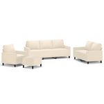 Casa si Gradina - Mobilier - Seturi de mobilier - Seturi living - Set de canapele cu perne, 4 piese, catifea, crem, model 1 - Infinity.ro