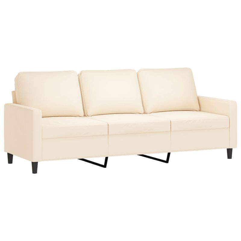 Casa si Gradina - Mobilier - Seturi de mobilier - Seturi living - Set de canapele cu perne, 4 piese, catifea, crem, model 1 - Infinity.ro