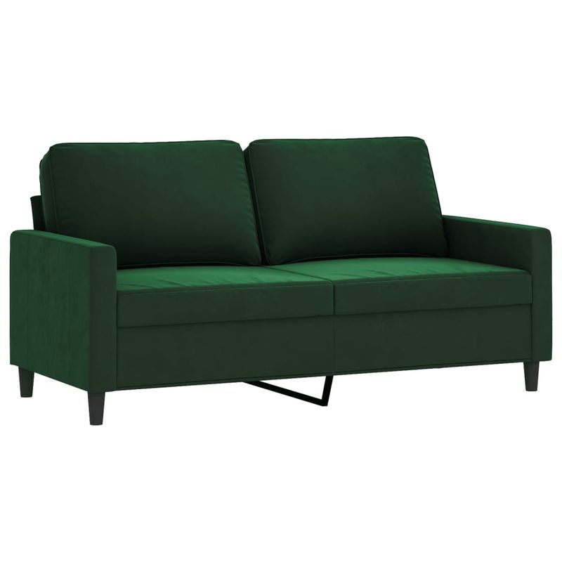 Casa si Gradina - Mobilier - Seturi de mobilier - Seturi living - Set de canapele cu perne, 3 piese, catifea, verde inchis, model 4 - Infinity.ro