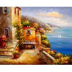 Casa si Gradina - Decoratiuni - Tapet - Tablou canvas Port, mare, pictura, 45 x 30 cm - Infinity.ro