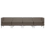 Casa si Gradina - Mobilier - Seturi de mobilier - Seturi living - Set de canapele, 4 piese, textil, gri taupe, model 2 - Infinity.ro