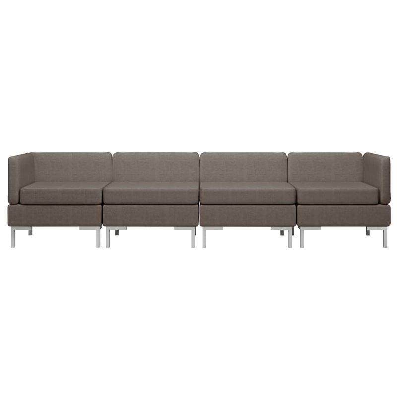 Casa si Gradina - Mobilier - Seturi de mobilier - Seturi living - Set de canapele, 4 piese, textil, gri taupe, model 2 - Infinity.ro