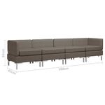 Casa si Gradina - Mobilier - Seturi de mobilier - Seturi living - Set de canapele, 4 piese, textil, gri taupe, model 2 - Infinity.ro