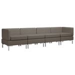 Casa si Gradina - Mobilier - Seturi de mobilier - Seturi living - Set de canapele, 4 piese, textil, gri taupe, model 2 - Infinity.ro