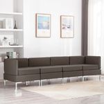 Casa si Gradina - Mobilier - Seturi de mobilier - Seturi living - Set de canapele, 4 piese, textil, gri taupe, model 2 - Infinity.ro