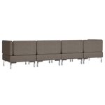 Casa si Gradina - Mobilier - Seturi de mobilier - Seturi living - Set de canapele, 4 piese, textil, gri taupe, model 2 - Infinity.ro