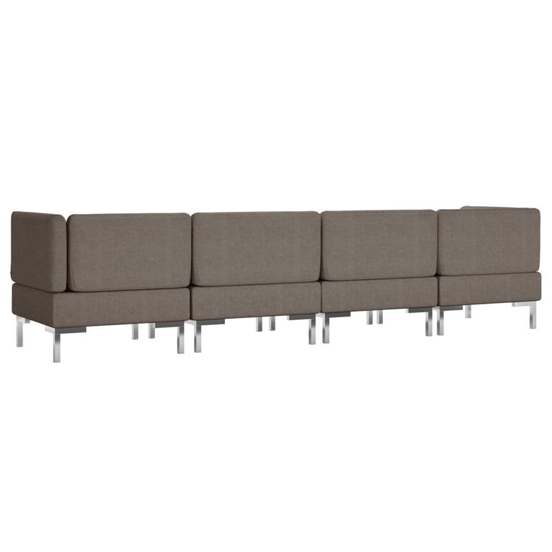 Casa si Gradina - Mobilier - Seturi de mobilier - Seturi living - Set de canapele, 4 piese, textil, gri taupe, model 2 - Infinity.ro