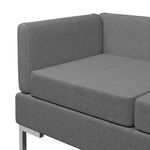 Casa si Gradina - Mobilier - Seturi de mobilier - Seturi living - Set de canapele, 4 piese, textil, gri inchis, model 3 - Infinity.ro