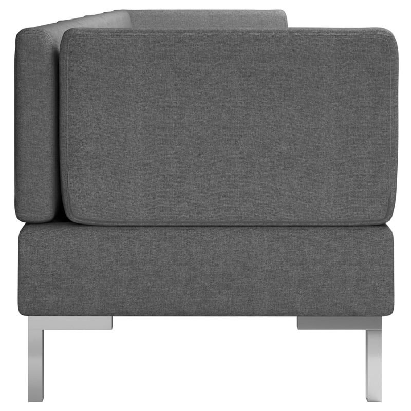 Casa si Gradina - Mobilier - Seturi de mobilier - Seturi living - Set de canapele, 4 piese, textil, gri inchis, model 3 - Infinity.ro