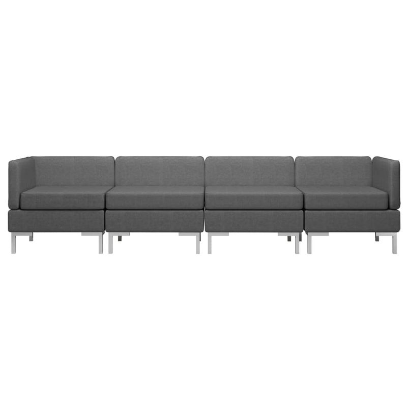 Casa si Gradina - Mobilier - Seturi de mobilier - Seturi living - Set de canapele, 4 piese, textil, gri inchis, model 3 - Infinity.ro