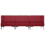 Casa si Gradina - Mobilier - Seturi de mobilier - Seturi living - Set de canapele, 3 piese, textil, rosu vin, model 1 - Infinity.ro
