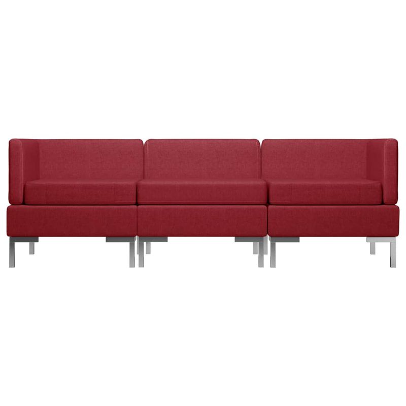 Casa si Gradina - Mobilier - Seturi de mobilier - Seturi living - Set de canapele, 3 piese, textil, rosu vin, model 1 - Infinity.ro