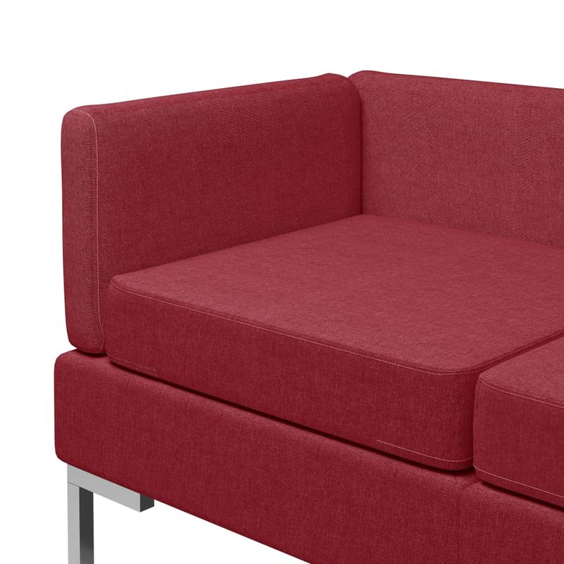 Casa si Gradina - Mobilier - Seturi de mobilier - Seturi living - Set de canapele, 3 piese, textil, rosu vin, model 1 - Infinity.ro