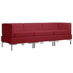 Casa si Gradina - Mobilier - Seturi de mobilier - Seturi living - Set de canapele, 3 piese, textil, rosu vin, model 1 - Infinity.ro