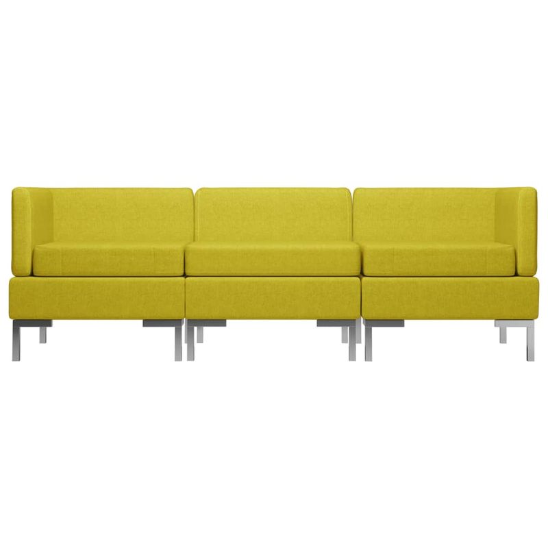 Casa si Gradina - Mobilier - Seturi de mobilier - Seturi living - Set de canapele, 3 piese, textil, galben, model 2 - Infinity.ro
