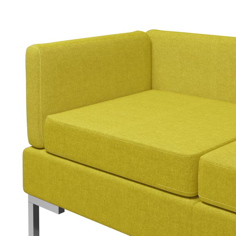 Casa si Gradina - Mobilier - Seturi de mobilier - Seturi living - Set de canapele, 3 piese, textil, galben, model 2 - Infinity.ro