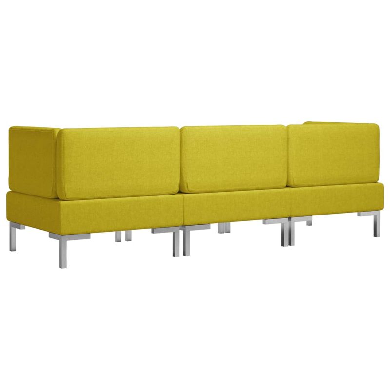 Casa si Gradina - Mobilier - Seturi de mobilier - Seturi living - Set de canapele, 3 piese, textil, galben, model 2 - Infinity.ro