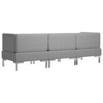 Casa si Gradina - Mobilier - Seturi de mobilier - Seturi living - Set de canapele, 3 piese, textil, gri deschis, model 2 - Infinity.ro