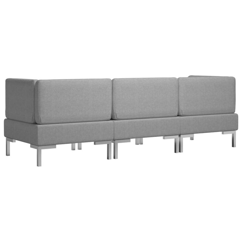 Casa si Gradina - Mobilier - Seturi de mobilier - Seturi living - Set de canapele, 3 piese, textil, gri deschis, model 2 - Infinity.ro