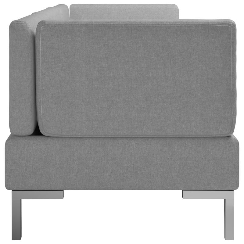 Casa si Gradina - Mobilier - Seturi de mobilier - Seturi living - Set de canapele, 3 piese, textil, gri deschis, model 2 - Infinity.ro