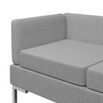 Casa si Gradina - Mobilier - Seturi de mobilier - Seturi living - Set de canapele, 3 piese, textil, gri deschis, model 2 - Infinity.ro