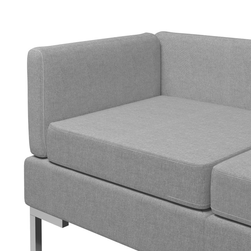 Casa si Gradina - Mobilier - Seturi de mobilier - Seturi living - Set de canapele, 3 piese, textil, gri deschis, model 2 - Infinity.ro