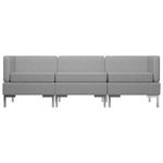 Casa si Gradina - Mobilier - Seturi de mobilier - Seturi living - Set de canapele, 3 piese, textil, gri deschis, model 2 - Infinity.ro