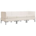 Casa si Gradina - Mobilier - Seturi de mobilier - Seturi living - Set de canapele, 3 piese, textil, crem, model 2 - Infinity.ro