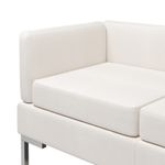 Casa si Gradina - Mobilier - Seturi de mobilier - Seturi living - Set de canapele, 3 piese, textil, crem, model 2 - Infinity.ro