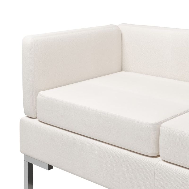 Casa si Gradina - Mobilier - Seturi de mobilier - Seturi living - Set de canapele, 3 piese, textil, crem, model 2 - Infinity.ro