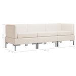 Casa si Gradina - Mobilier - Seturi de mobilier - Seturi living - Set de canapele, 3 piese, textil, crem, model 2 - Infinity.ro