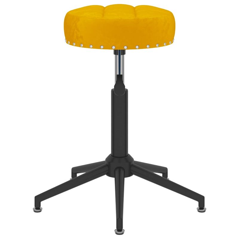 Casa si Gradina - Mobilier - Scaune si fotolii - Scaune - Scaun de bucatarie pivotant, catifea, galben mustar, model 20 - Infinity.ro