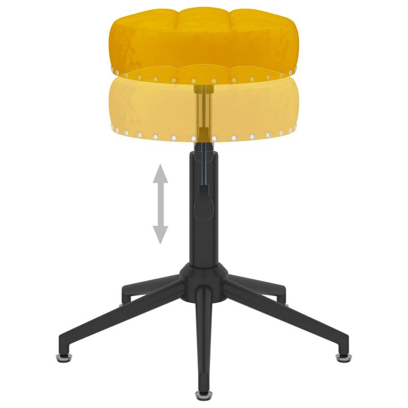 Casa si Gradina - Mobilier - Scaune si fotolii - Scaune - Scaun de bucatarie pivotant, catifea, galben mustar, model 20 - Infinity.ro