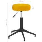 Casa si Gradina - Mobilier - Scaune si fotolii - Scaune - Scaun de bucatarie pivotant, catifea, galben mustar, model 20 - Infinity.ro