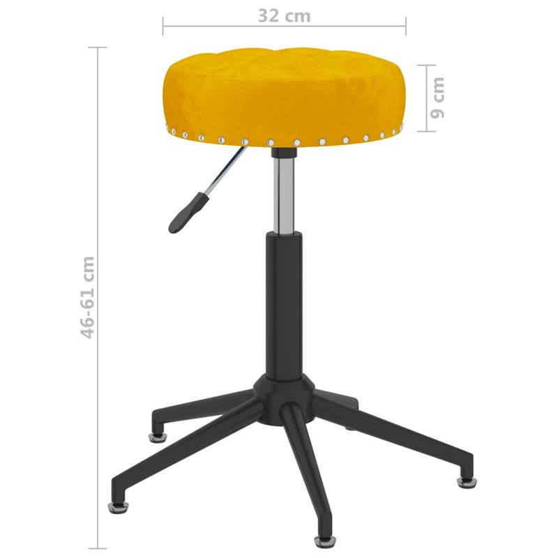 Casa si Gradina - Mobilier - Scaune si fotolii - Scaune - Scaun de bucatarie pivotant, catifea, galben mustar, model 20 - Infinity.ro