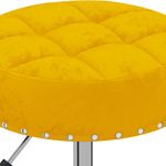 Casa si Gradina - Mobilier - Scaune si fotolii - Scaune - Scaun de bucatarie pivotant, catifea, galben mustar, model 20 - Infinity.ro