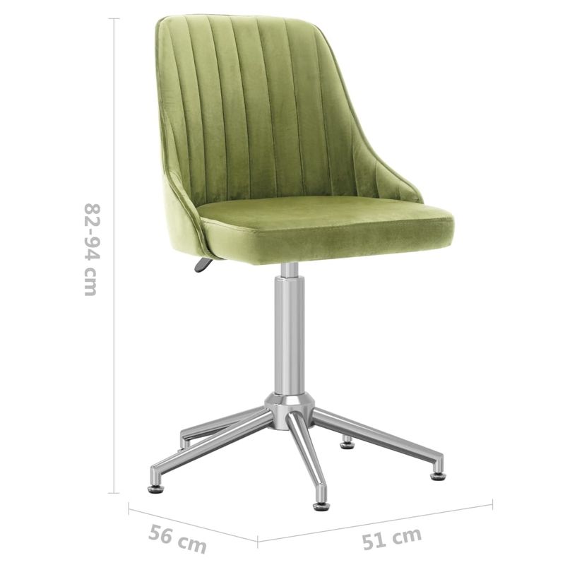 Casa si Gradina - Mobilier - Scaune si fotolii - Scaune - Scaun de bucatarie pivotant, catifea, verde deschis, model 5 - Infinity.ro
