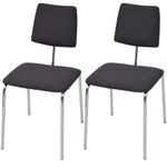 Casa si Gradina - Mobilier - Scaune si fotolii - Scaune - Scaun de bucatarie, 2 buc., material textil, negru - Infinity.ro