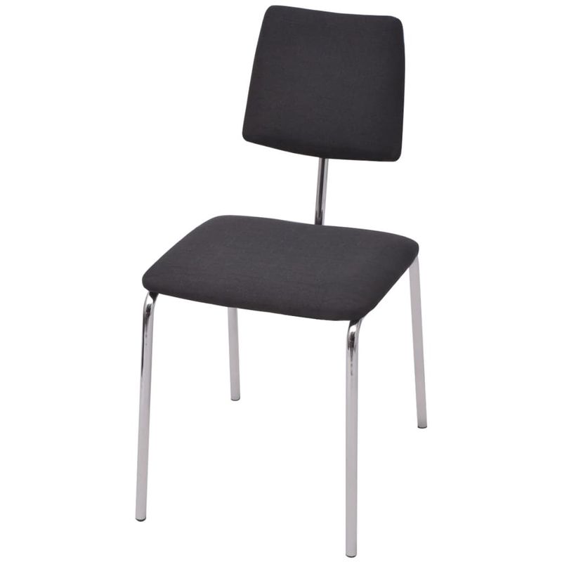 Casa si Gradina - Mobilier - Scaune si fotolii - Scaune - Scaun de bucatarie, 2 buc., material textil, negru - Infinity.ro
