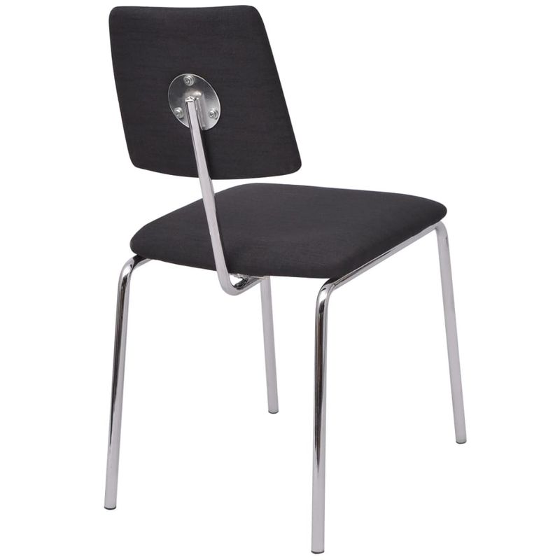 Casa si Gradina - Mobilier - Scaune si fotolii - Scaune - Scaun de bucatarie, 2 buc., material textil, negru - Infinity.ro