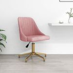 Casa si Gradina - Mobilier - Scaune si fotolii - Scaune - Scaun de bucatarie pivotant, catifea, roz, model 2 - Infinity.ro