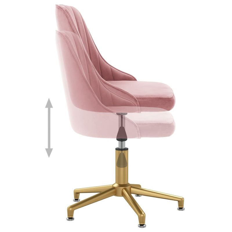 Casa si Gradina - Mobilier - Scaune si fotolii - Scaune - Scaun de bucatarie pivotant, catifea, roz, model 2 - Infinity.ro