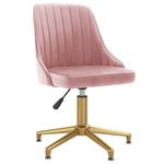 Casa si Gradina - Mobilier - Scaune si fotolii - Scaune - Scaun de bucatarie pivotant, catifea, roz, model 2 - Infinity.ro