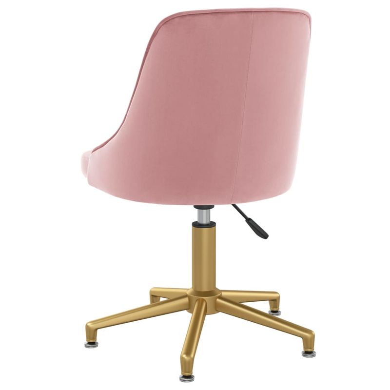 Casa si Gradina - Mobilier - Scaune si fotolii - Scaune - Scaun de bucatarie pivotant, catifea, roz, model 2 - Infinity.ro