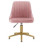 Casa si Gradina - Mobilier - Scaune si fotolii - Scaune - Scaun de bucatarie pivotant, catifea, roz, model 2 - Infinity.ro