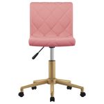 Casa si Gradina - Mobilier - Scaune si fotolii - Scaune - Scaun de bucatarie pivotant, catifea, roz, model 4 - Infinity.ro