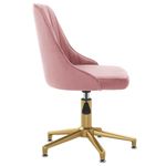 Casa si Gradina - Mobilier - Scaune si fotolii - Scaune - Scaun de bucatarie pivotant, catifea, roz, model 2 - Infinity.ro