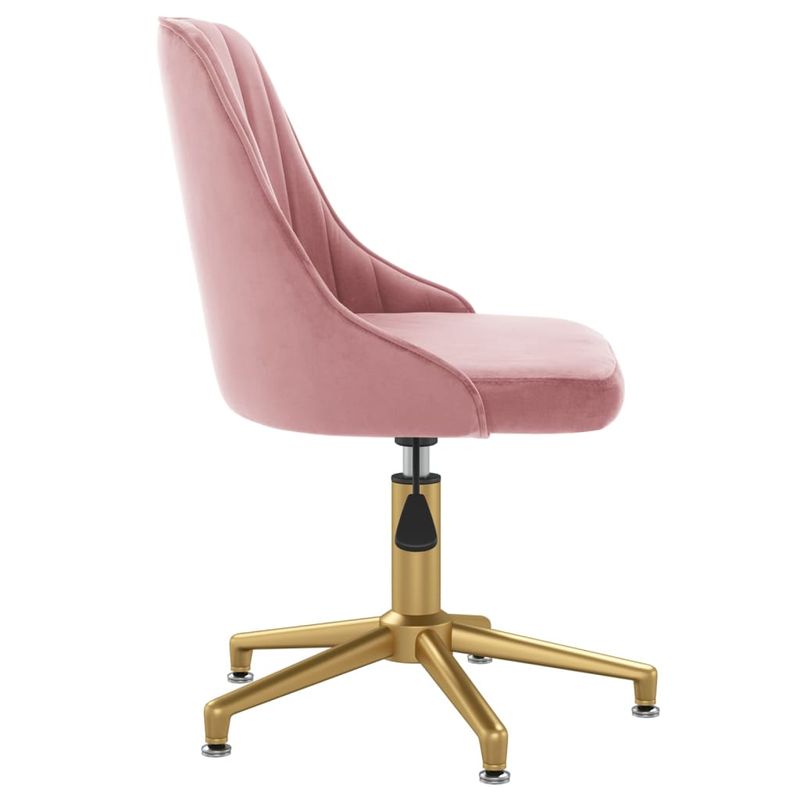 Casa si Gradina - Mobilier - Scaune si fotolii - Scaune - Scaun de bucatarie pivotant, catifea, roz, model 2 - Infinity.ro
