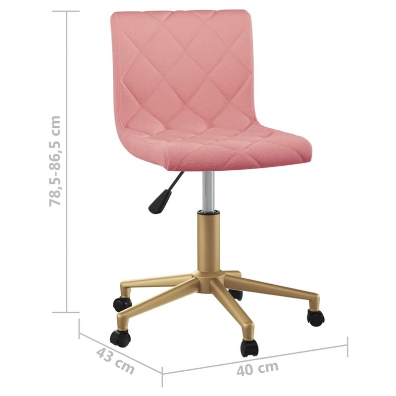 Casa si Gradina - Mobilier - Scaune si fotolii - Scaune - Scaun de bucatarie pivotant, catifea, roz, model 4 - Infinity.ro