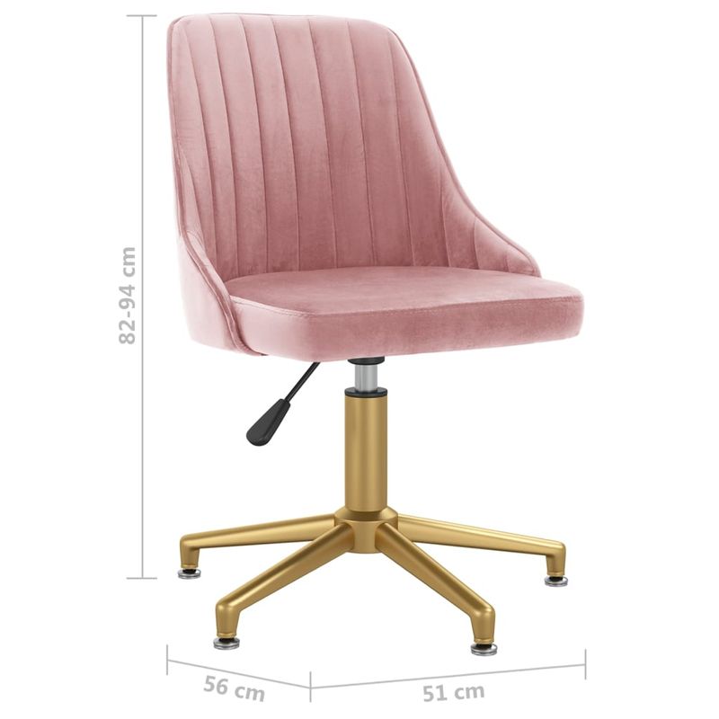 Casa si Gradina - Mobilier - Scaune si fotolii - Scaune - Scaun de bucatarie pivotant, catifea, roz, model 2 - Infinity.ro